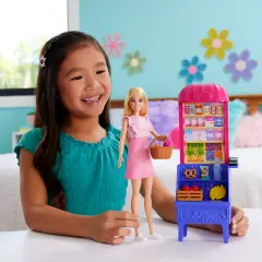 Barbie Malibu fa la Spesa con Bancarella e Accessori JCT05 - collezionabili bambina
