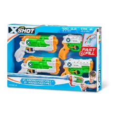 XShot Fast Fill Pistole ad Acqua Combo 2 Micro + 2 Nano - armi soldatini
