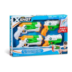 XShot Fast Fill Pistole ad Acqua Combo 2 Micro + 2 Nano - armi soldatini