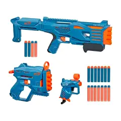 Nerf Elite 2.0 Stockpile Pack 3 Blaster + 10 Dardi - armi soldatini