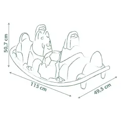 Dondolo 3 Posti Cagnolini Smoby Life - Dondoli e Altalene