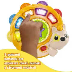 Tamburello Musicale Interattivo per Bambini Riccio Lello - Primi giochi