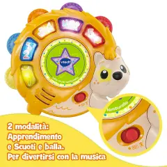Tamburello Musicale Interattivo per Bambini Riccio Lello - Primi giochi