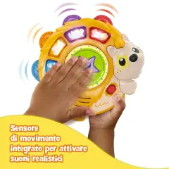 Tamburello Musicale Interattivo per Bambini Riccio Lello - Primi giochi