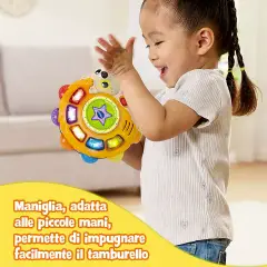 Tamburello Musicale Interattivo per Bambini Riccio Lello - Primi giochi