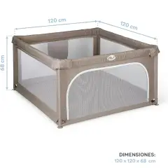 Box Recinto 120x120 L Beige Pieghevole - box