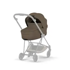 Mios Comfort Coconut Brown 2in1 Con Navicella Richiudibile-Passeggino con Telaio Matt Black - trio e modulari