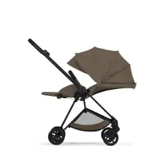 Mios Comfort Coconut Brown 2in1 Con Navicella Richiudibile-Passeggino con Telaio Matt Black - trio e modulari