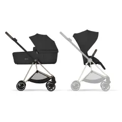 Mios Comfort Sepia Black 2in1 Con Navicella Richiudibile-Passeggino con Telaio Rosegold - trio e modulari