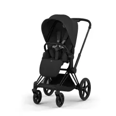 Priam Comfort Sepia Black 2in1 Con Navicella Richiudibile-Passeggino con Telaio Matt Black - trio e modulari