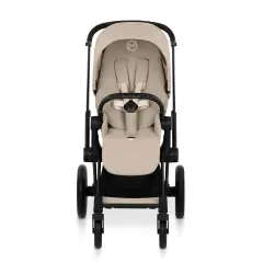Priam Comfort Cozy Beige 2in1 Con Navicella Richiudibile-Passeggino con Telaio Matt Black - trio e modulari