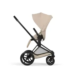 Priam Comfort Cozy Beige 2in1 Con Navicella Richiudibile-Passeggino con Telaio Matt Black - trio e modulari