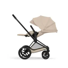 Priam Comfort Cozy Beige 2in1 Con Navicella Richiudibile-Passeggino con Telaio Matt Black - trio e modulari