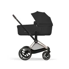 Priam Comfort Sepia Black 2in1 Con Navicella Richiudibile-Passeggino con Telaio Rosegold - trio e modulari