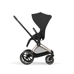 Priam Comfort Sepia Black 2in1 Con Navicella Richiudibile-Passeggino con Telaio Rosegold - trio e modulari