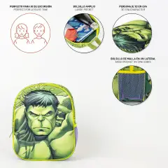 Hulk Zaino Per Bambini 3D - zainetti asilo