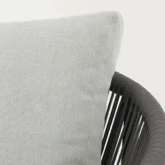 Salotto da Giardino Santa Cruz in Alluminio e Corda, Set Lounge 5 Pezzi con Tavolini Effetto Pietra - aperitivi e cocktail
