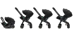 Doona X Seggiolino Auto Passeggino i-Size Nitro Black - neonati 40-87 cm (0-1 anno)