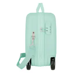 Stitch Little Des Trolley da Viaggio Cavalcabile Abs 50 cm 4 Ruote Turchese - regalo e gadget valigeria