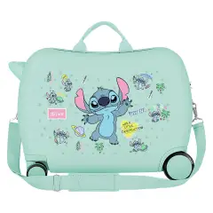 Stitch Little Des Trolley da Viaggio Cavalcabile Abs 50 cm 4 Ruote Turchese - regalo e gadget valigeria