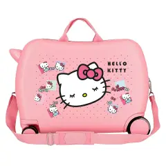 Hello Kitty Bows Trolley Cavalcabile Abs 50 cm 4 Ruote Rosa - regalo e gadget valigeria