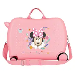 Minnie Happy To Be Me Trolley Cavalcabile Abs 50 cm 4 Ruote Rosa - regalo e gadget valigeria