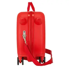 Cars Lightning McQueen Trolley Cavalcabile Abs 50 cm 4 Ruote Rosso - regalo e gadget valigeria