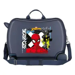 Graffity Of Spiderman Trolley Da Viaggio Cavalcabile Abs 50 cm 4 Ruote Blu Marino - regalo e gadget valigeria