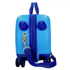 Spiderman Wall Crawler Trolley Da Viaggio Cavalcabile Abs 45 cm 4 Ruote Azzurro - regalo e gadget valigeria