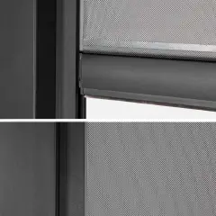 Tenda Oscurante Laterale in Textilene a Rullo da 3 Metri per Pergola Bioclimatica, Grigio - gazebi in ferro