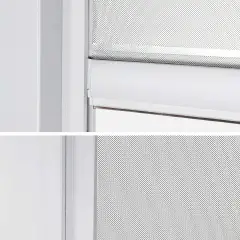 Set 2 Tende Oscuranti a Rullo per Pergola 2,8+3,6 m Bianco - gazebi in ferro