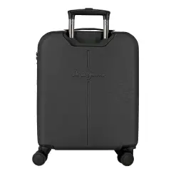 Pepe Jeans Montana Trolley Abs 55 cm 4 Ruote Nero - regalo e gadget valigeria