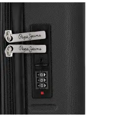 Pepe Jeans Montana Trolley Abs 55 cm 4 Ruote Nero - regalo e gadget valigeria