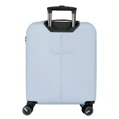 Pepe Jeans Montana Trolley Abs 55 cm 4 Ruote Azzurro Chiaro - regalo e gadget valigeria