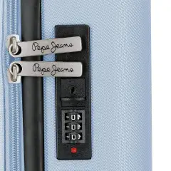 Pepe Jeans Montana Trolley Abs 55 cm 4 Ruote Azzurro Chiaro - regalo e gadget valigeria