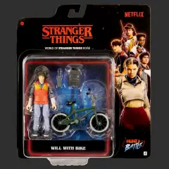 Stranger Things Personaggio Articolato Con Bicicletta E Accessori 10 cm, Will - action figures ed accessori