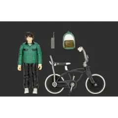 Stranger Things Personaggio Articolato Con Bicicletta E Accessori 10 cm, Mike - action figures ed accessori