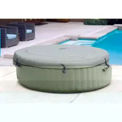 Pure Spa Bubble Massage 216x71 6 Posti Pompa Riscaldatore Sistema Purificazione, Verde - piscine gonfiabili
