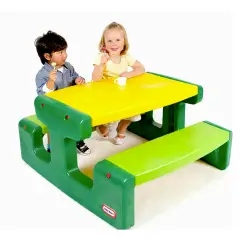 Grande Tavolo Pic-Nic con Panche Evergreen – Tavolo da Gioco per Bambini - Casette