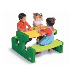 Grande Tavolo Pic-Nic con Panche Evergreen – Tavolo da Gioco per Bambini - Casette