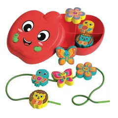 Happy Apple And Friends - Lacing Game Gioco Montessori - Primi giochi