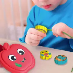 Happy Apple And Friends - Lacing Game Gioco Montessori - Primi giochi