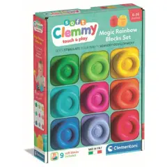 Soft Clemmy Set Mattoncini Morbidi Arcobaleno 9 Pezzi - Primi giochi