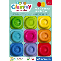 Soft Clemmy Set Mattoncini Morbidi Arcobaleno 9 Pezzi - Primi giochi