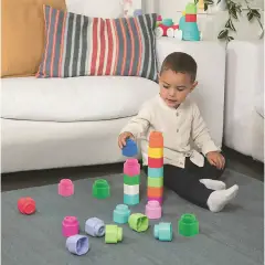 Soft Clemmy Set Mattoncini Morbidi Arcobaleno 9 Pezzi - Primi giochi