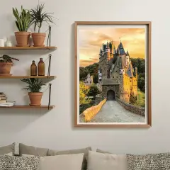 Puzzle 1000 Pezzi Hqc Tramonto Al Castello Di Eltz, Germania - Puzzle in cartone