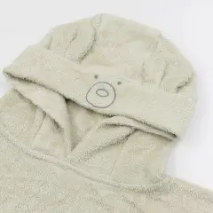 Poncho Accappatoio Bamboom in Spugna di Bambù – Oyster Grey – Taglia 0-2 Anni - accappatoi
