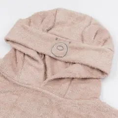 Poncho Accappatoio Bamboom in Spugna di Bambù – Warm Pink – Taglia 0-2 Anni - accappatoi