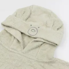 Poncho Accappatoio Bamboom in Spugna di Bambù – Oyster Grey – Taglia 2-4 Anni - accappatoi