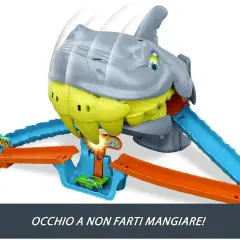 Hot Wheels Pista Squalo - Scontri In Spiaggia - play set